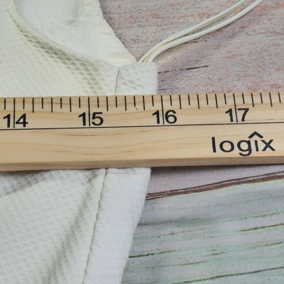 Vintage Ivory Dress With Pom Pom Trim & Bow Detail Sleeveless Empire Waist Squar - Picture 6 of 7